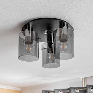 Alfa Plafondlamp Atman, 3-lamps, zwart/zilver