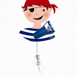 Waldi-Leuchten GmbH Piraten wandlamp voor kinderen, met schakelaar