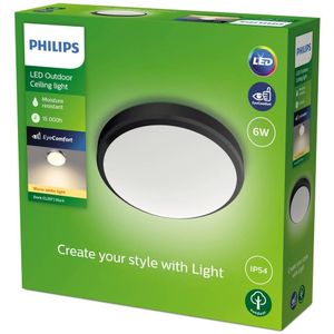 Philips Doris LED buitenlamp IP54 2.700K zwart