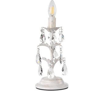 ONLI Kristal-tafellamp Teresa zonder kap, ivoor
