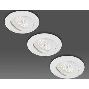 Briloner Witte LED inbouwspot 3 per set