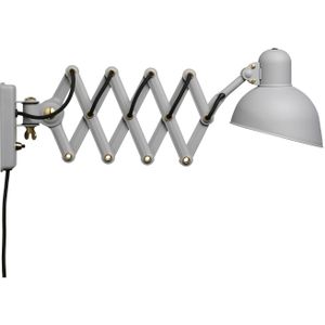 FRITZ HANSEN Design wandlamp Kaiser idell 6718-W, dimbaar, alu / grijs / zink, Woon-/ Eetkamer, metaal, Design, Wandlamp design