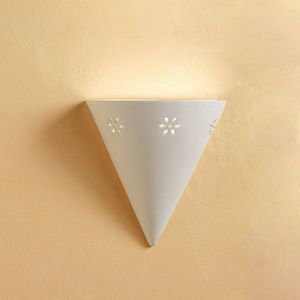 Ceramiche Statige wandlamp CONO van wit keramiek