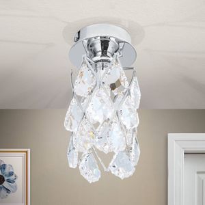 Forcoso kristallen plafondlamp 3-lamps, kroonluchter zwart goud met metalen frame lampenkap, E27 plafondlamp, moderne plafondlamp voor slaapkamer woonkamer hal keuken eetkamer