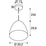 Hanglamp - Para Cone - Zwart - Goudkleurig - Aluminium - Dimbaar