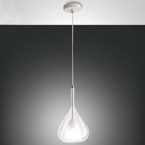 Fabas Luce Hanglamp Lila van glas, 1-lamp, helder