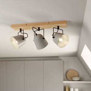 Lindby Adalin plafondlamp, 3-lamps, grijs