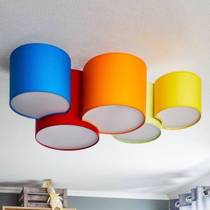 TK Lighting Plafondlamp Mona 5-lamps, meerkleurig