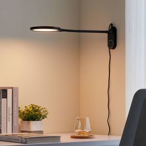 Lindby LED tafellamp Valtaria, zwart, CCT, dimbaar