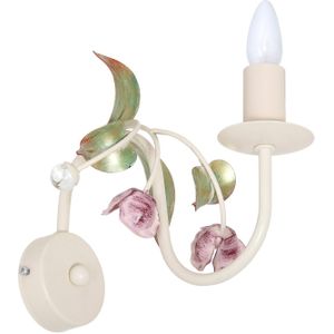 Luminex Wandlamp ROSE met Floral decor, 23 cm hoog