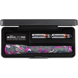Maglite LED zaklamp Mini Pro, 2xAA, NBCF roze camo, box
