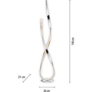 Paul Neuhaus LED vloerlamp Brilla, dimbaar, chroom