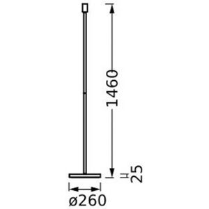 LEDVANCE LEDVANDE vloerlamp Decor Stick E27, hoogte 146cm, donkergrijs