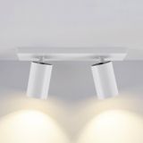 Deko-Light CAN TILT - Plafondspot - Wit - 31 x 9 cm - 2-lamps - Dimbaar - Aluminium