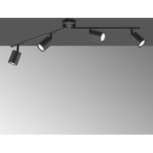 FISCHER & HONSEL LED plafondspot Vano, zwart, 4-lamps