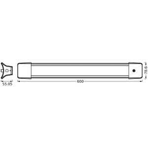LEDVANCE LED kantoor hanglamp Lijn 840 lengte 60 cm, wit