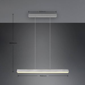 Trio Lighting LED hanglamp Paros DUOline, balken, nikkel