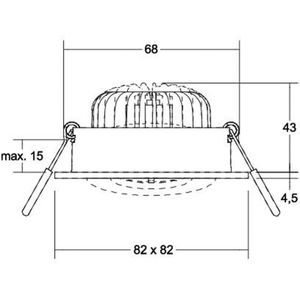 BRUMBERG BB36 RC driver ronde aansluitdoos structuur zwart