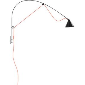 midgard AYNO wall L wandlamp zwart/oranje 930