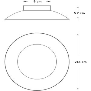 Lucide Plafondlamp Foskal messing, Ø 21,5 cm
