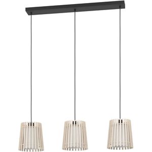 EGLO Hanglamp Fattoria dubbele kappen, 3-lamps