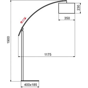 Aluminor Rainbow vloerlamp ebbenhout/chroom