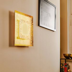 Eco-Light LED wandlamp Window, 39x39 cm, goud