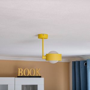 Argon Plafondlamp Mado van staal, geel, 1-lamp