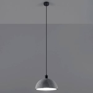 SOLLUX LIGHTING Hanglamp Lito met betonkap als halve bol