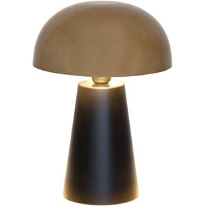Holländer Tafellamp Fungo, onder stralend, zwart/goud