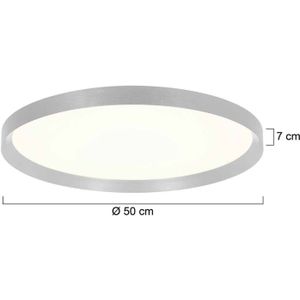 Steinhauer Flady plafondlamp, staal, Ø 50 cm, direct/indirect