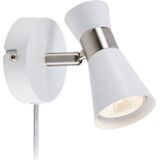 Markslöjd Wandlamp folie, draaibare spot wit/staal