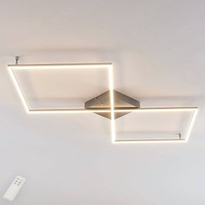 Lucande Rechte LED plafondlamp Romee m. afstandsbediening