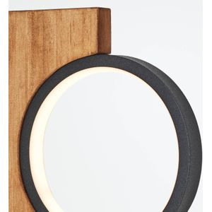 Brilliant LED tafellamp Cheesy aus hout, 2-lamps