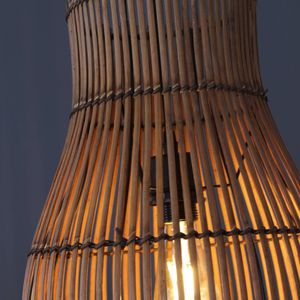 Eco-Light Bamboe hanglamp, bruin, Ø 25 cm