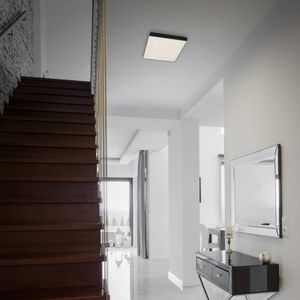 Briloner LED plafondlamp Flame Star, 21,2 x 21,2 cm zwart