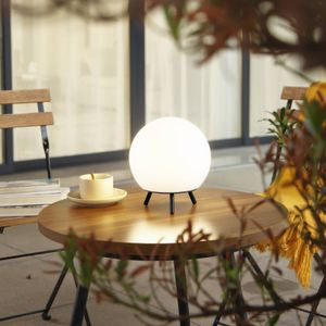 Lindby LED oplaadbare tafellamp, wereldbol