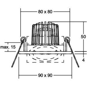 BRUMBERG LED inbouwspot Abran, mat aluminium, RC, zwenkbaar