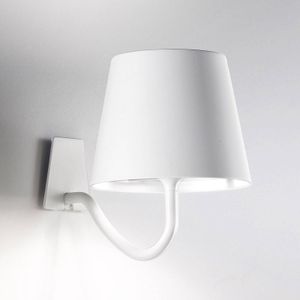 Zafferano Poldina LED wandlamp met oplaadbare batterij, wit