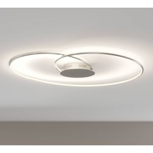 Lindby LED plafondlamp Joline, chroomkleurig, 90 cm, metaal