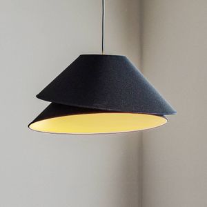 Duolla Textiel-hanglamp Coco, zwart