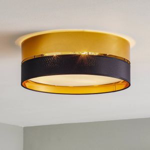 TK Lighting Hilton plafondlamp, zwart/goud, Ø 45cm