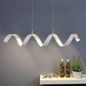 Eco-Light LED hanglamp Helix, wit-zilver, lengte 80 cm