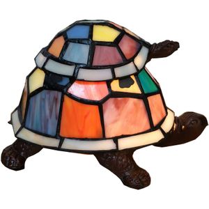 Clayre&Eef Sfeerlamp 6002, schildpaddenduo in Tiffany-look