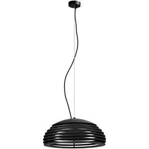 Eco-Light Twist hanglamp, beuken, zwart, 120 cm