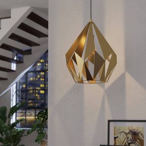 EGLO Hanglamp Carlton, 1-lamp, goud, Ø 38,5 cm