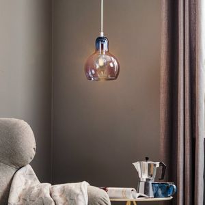 TK Lighting Hanglamp Mango, blauw-transparant/zilver