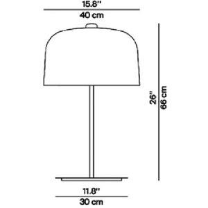 Luceplan Zile tafellamp duifgrijs, hoogte 66 cm