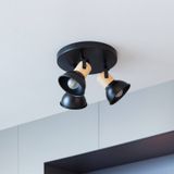 Lindby - Bosko - Spot - Zwart - 3-lamps - Dimbaar - Modern - Metalen Plafondlamp
