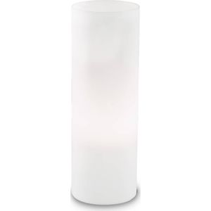 Ideallux Tafellamp Edo van witte glas, hoogte 35 cm